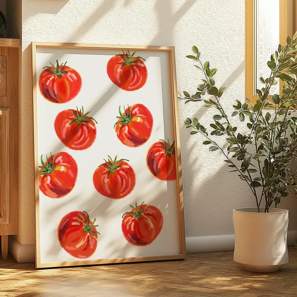 Tomato Print, Vintage Mediterranean Kitchen Art