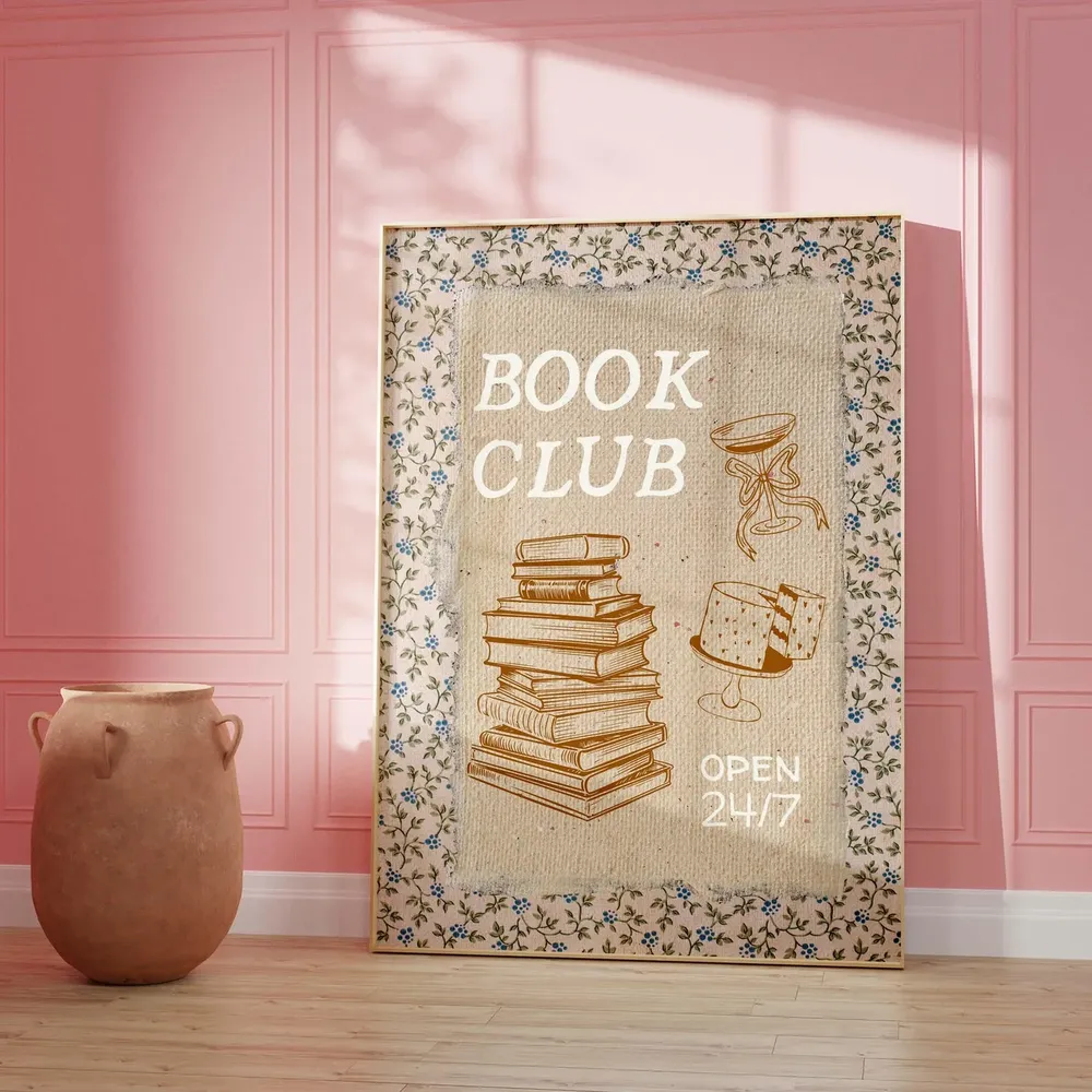 Book Club Poster, Reading Lover Wall Art Print - Image 3