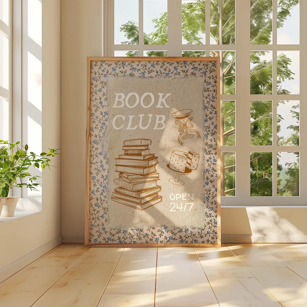 Book Club Poster, Reading Lover Wall Art Print - Image 2