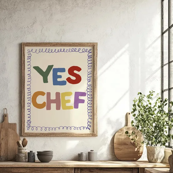 Yes Chef Dining Areas Fun Poster