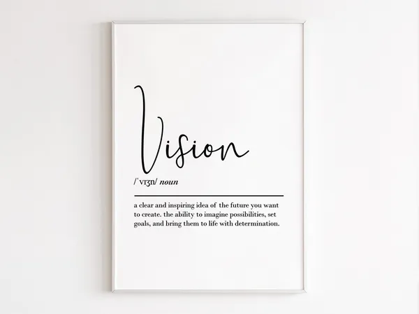Vision Definition Motivational Quote Art Print