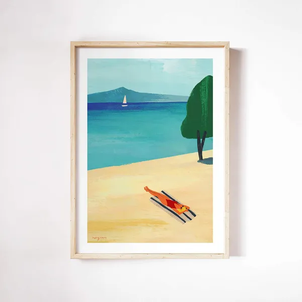 Summer Lake by Henry Rivers, Minimalist Art Print