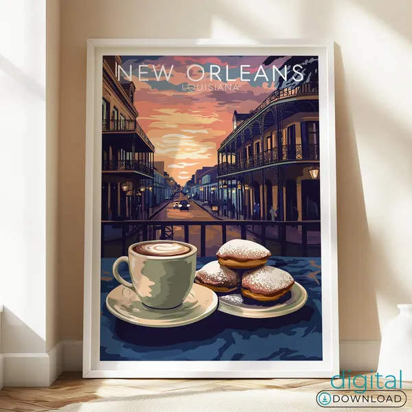 Bourbon Street New Orleans Art Print, French Quarter