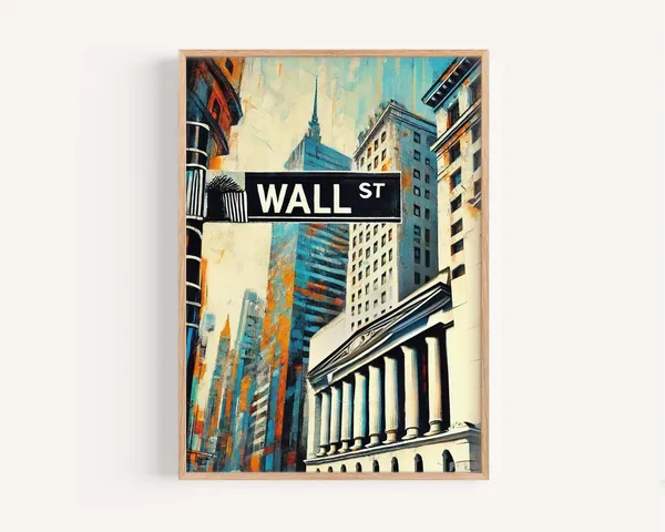 Manhattan Wall Street NYC Travel Poster