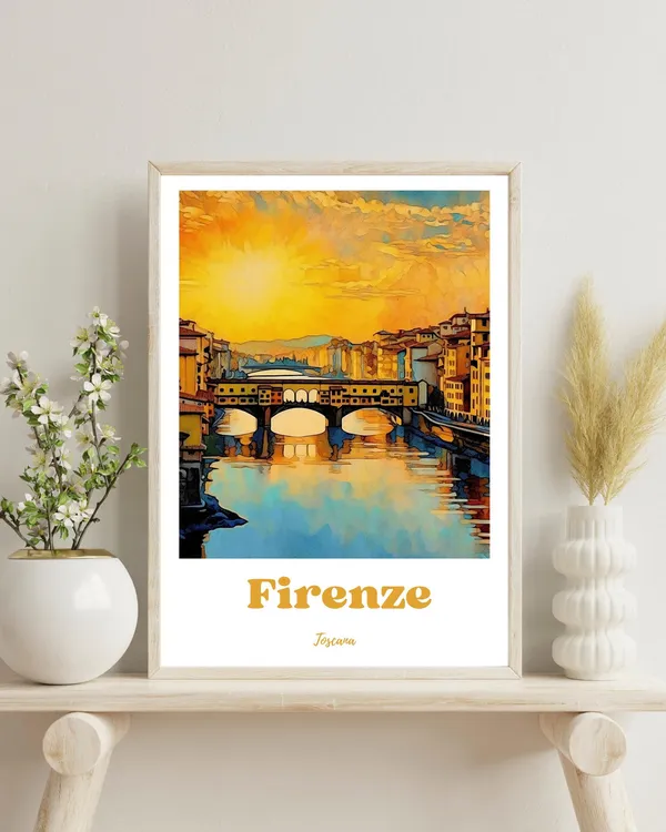 Florence Travel Poster, Tuscany Art Print