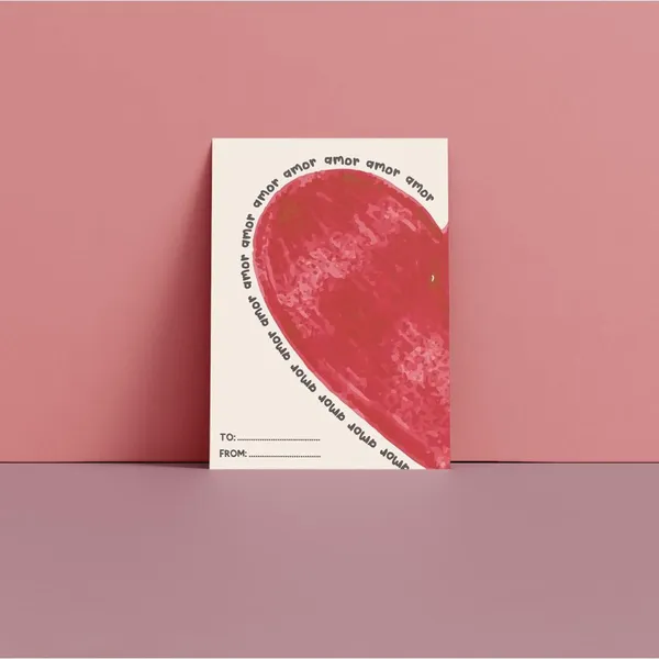 Valentine's Day Amor Love Minimalist Art Print