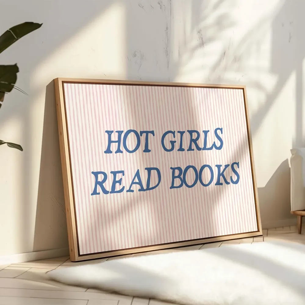 Hot Girls Read Books Coquette Book Lover Art Print - Image 5