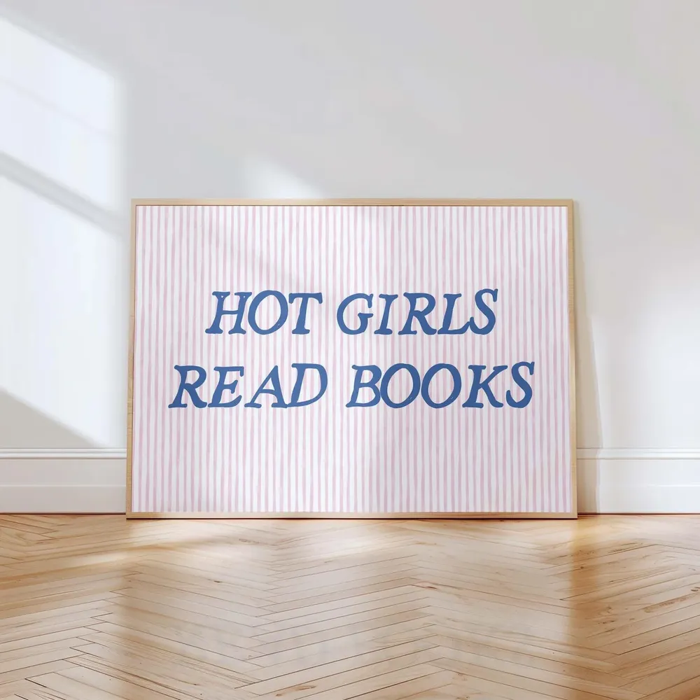 Hot Girls Read Books Coquette Book Lover Art Print - Image 4