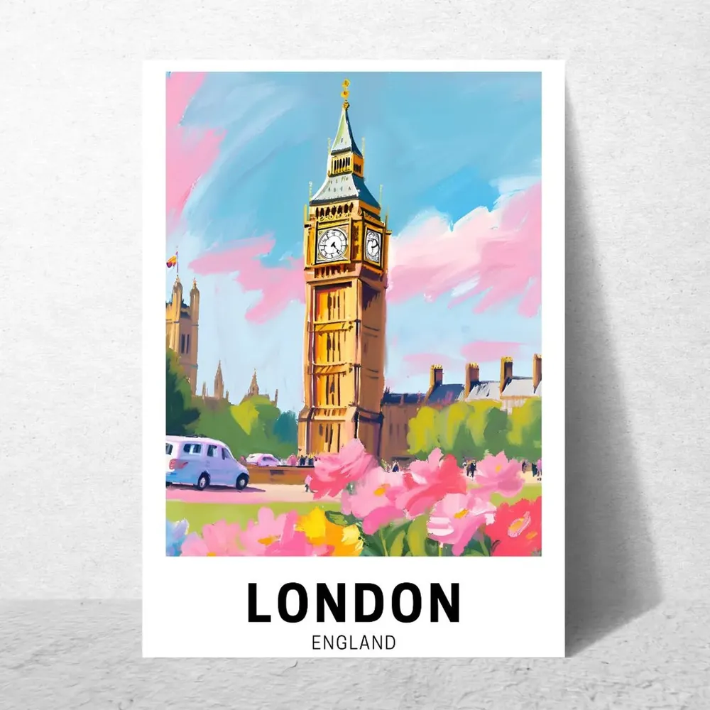 London England Travel Poster, Illustration - Image 4