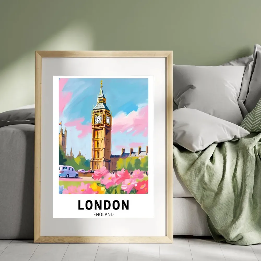 London England Travel Poster, Illustration - Image 3