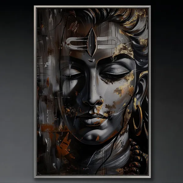 Majestic Shiva Abstract Spiritual Wall Art Print