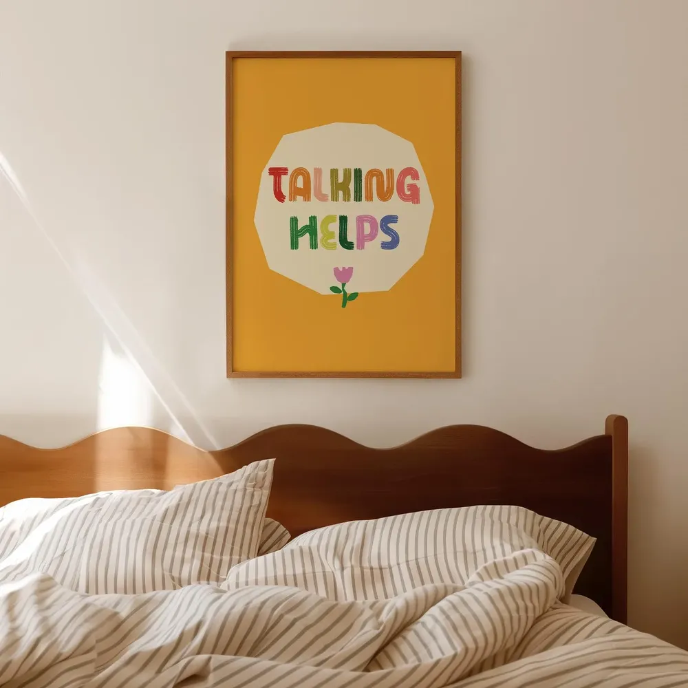 Therapy Talking Helps, Therapist Office Art Print - Image 2