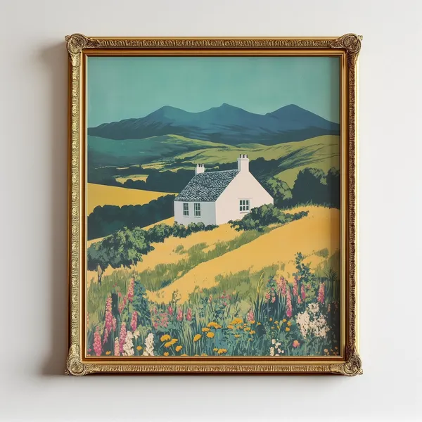Scottish Landscape Art Print, Rural Highlands