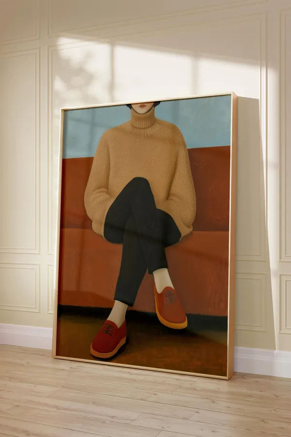 Contemporary Female Portrait Art Print, Abstract People