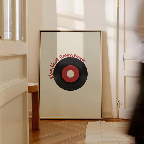 Play That Funky Music Retro Music Poster, Boy Room