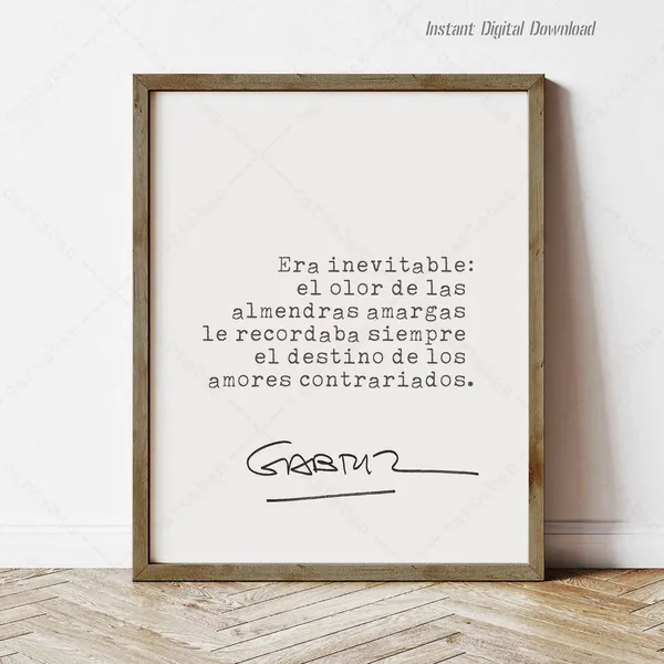 Gabriel Garcia Marquez Quote, Reading Nook Art Print