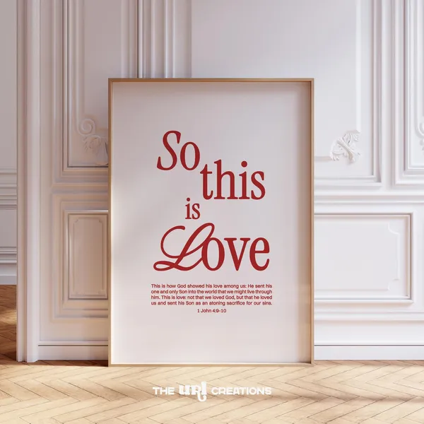 Minimalist Christian Scripture Art Print, 1 John 4
