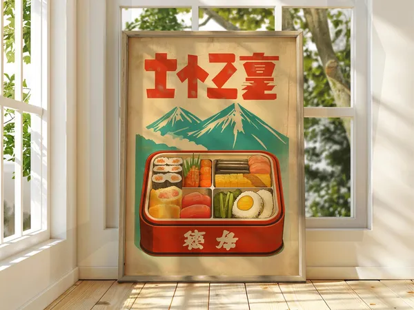 Japanese Sushi Advert Vintage Japan Travel Poster