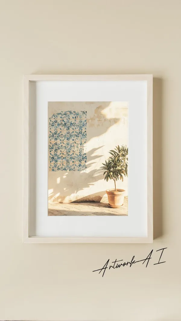Mediterranean Olive Tree Tiles Art Print, Stylish Rooms