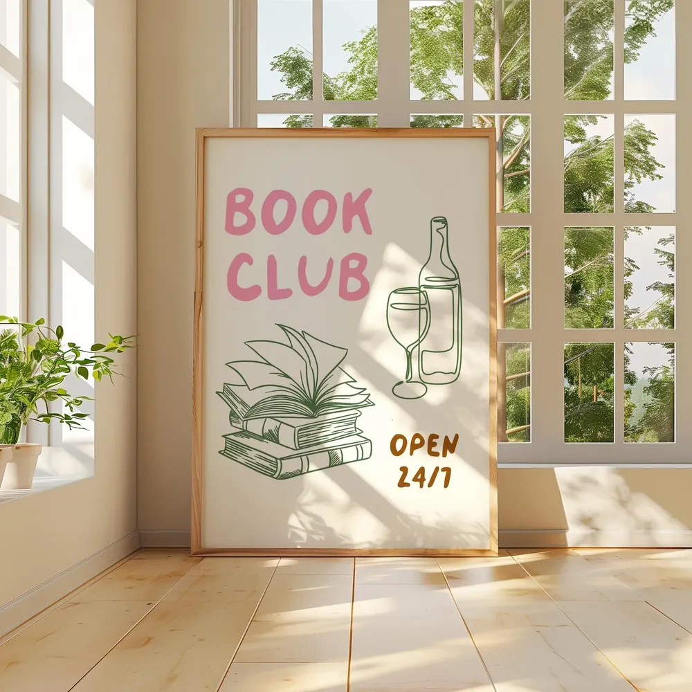 Book Club Print, Book Lover Poster - Image 2