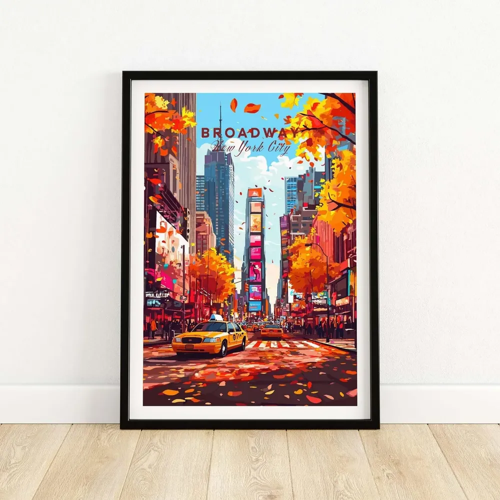 Broadway Travel Poster, New York City Gift