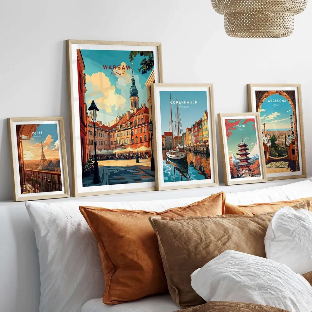 Warsaw Travel Poster, Poland Home Office Decor - Image 3