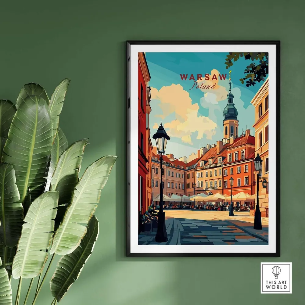 Warsaw Travel Poster, Poland Home Office Decor - Image 2