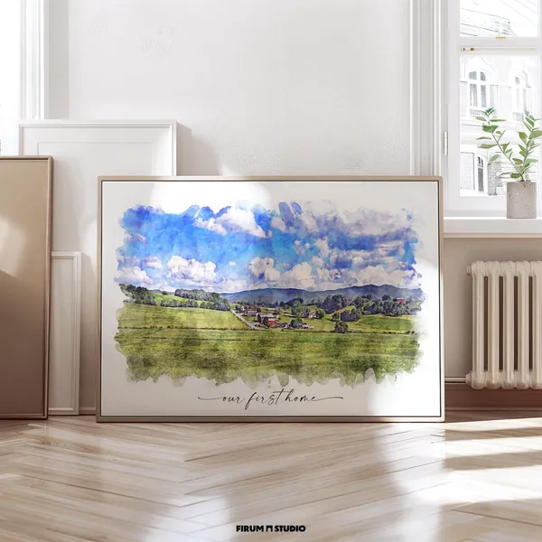 Custom Lot Or Property Portrait, Parcel Art