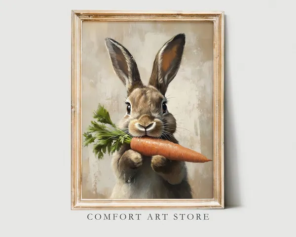 Easter Bunny - Neutral Spring Art