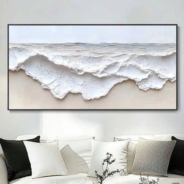 3D Wave Frame Seascape Abstract Oil Painting