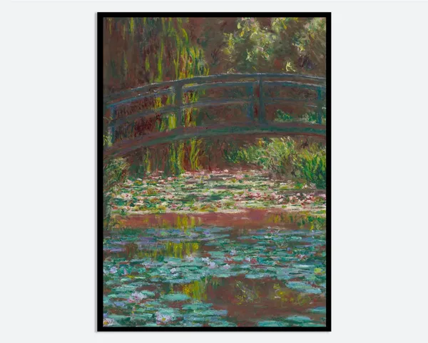 Monet Water Lily Pond Vintage Poster Art Print