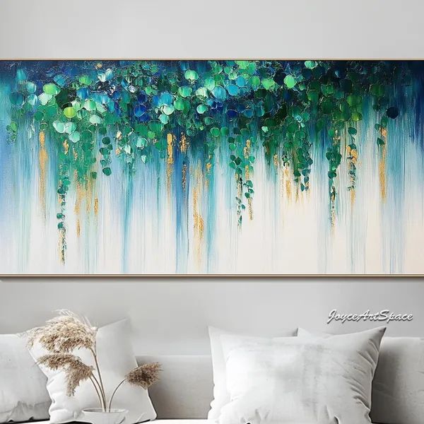 Abstract Tree Oil-Painting-Style Art Print, Modern Decor