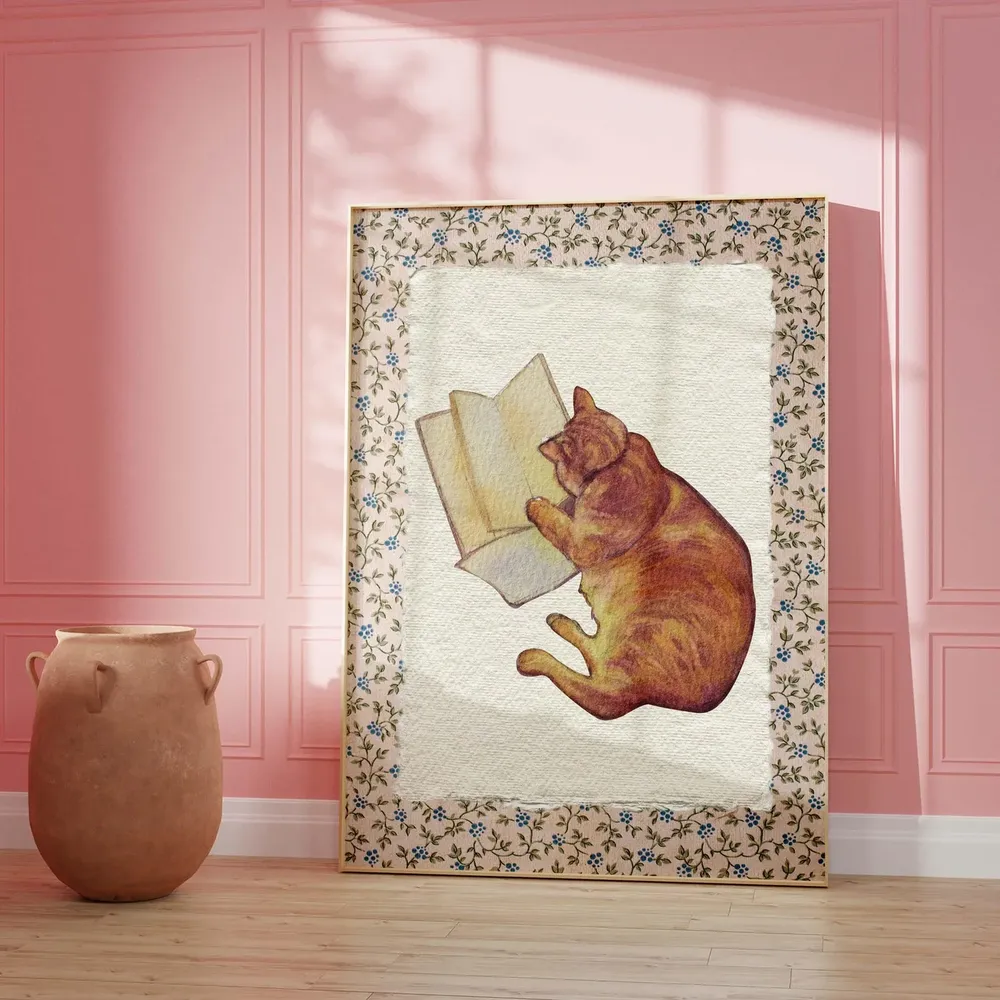 Vintage Book Poster, Book Nook Reading Room Art Print - Image 2