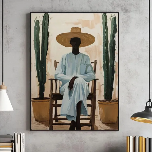 Minimalist African Desert Illustration Art Print