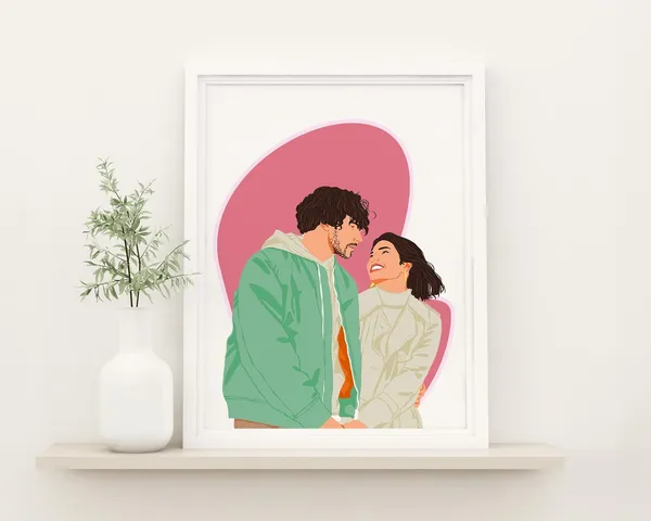 Custom Faceless Portrait From Photo, Art Print