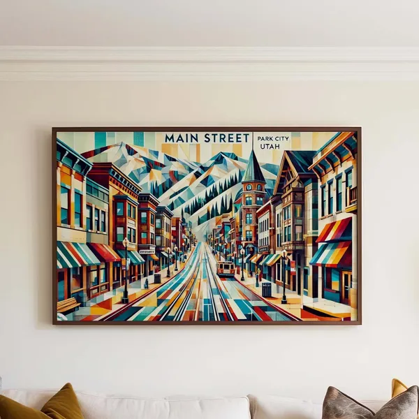 Park City Main Street Utah Travel Poster