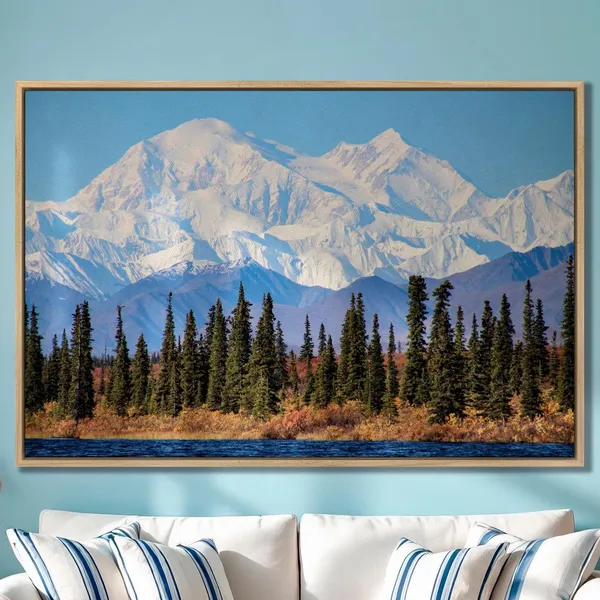Denali, Alaska Travel Poster, North America Peak