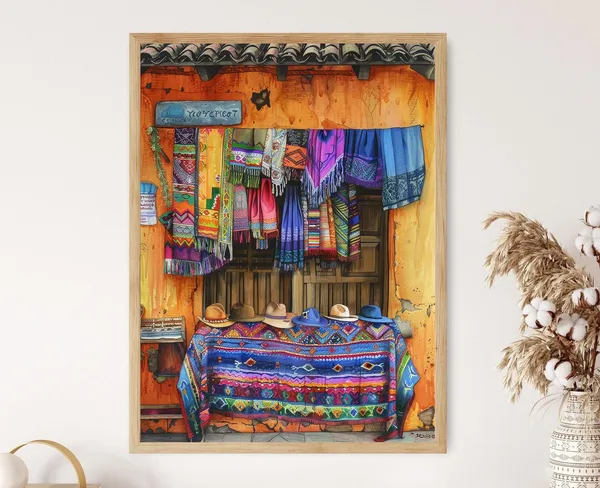 Peru Souvenir Shop Print, Lima Wall Poster