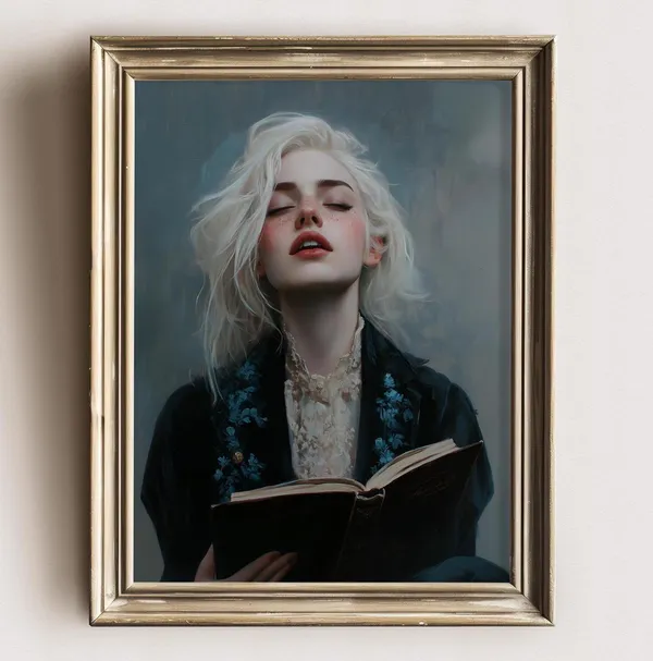 Book Lover Reading Nook Poster Print, Aesthetic Decor