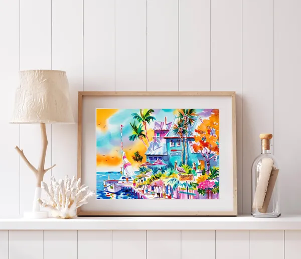 Stuart Florida by Ellen Negley, Watercolor Art Print