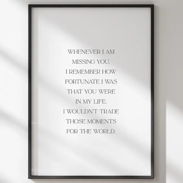 How Fortunate Memorial Bereavement Art Print