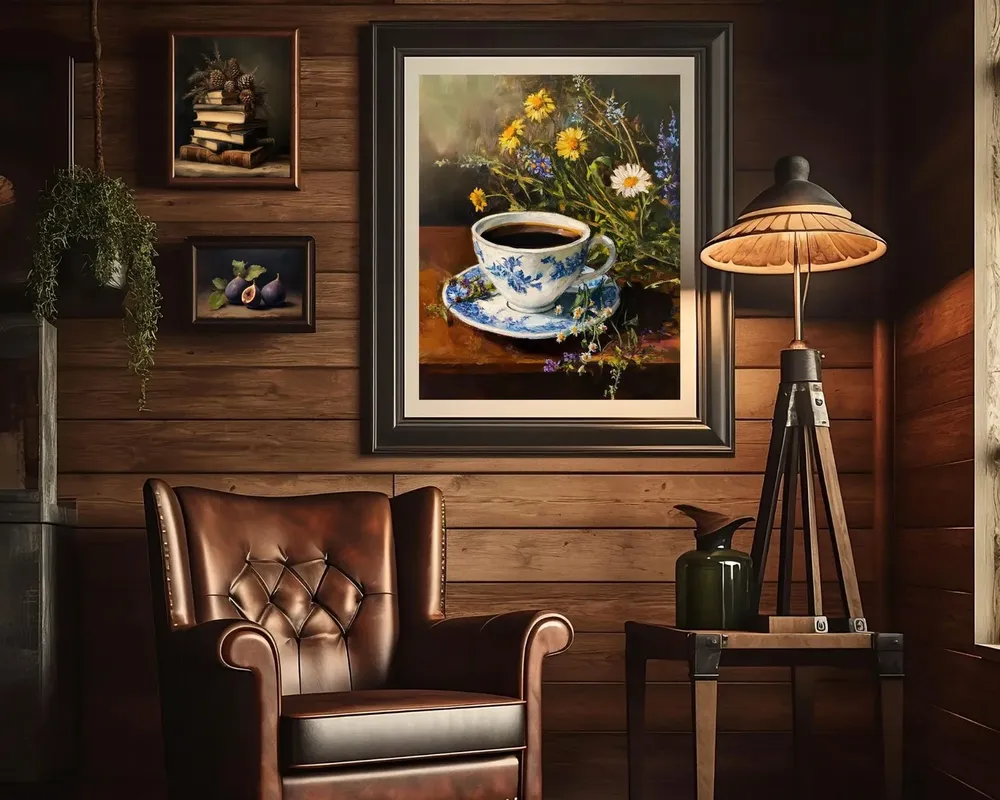 Coffee Whimsical Kitchen Still Life, Vintage Poster - Image 2