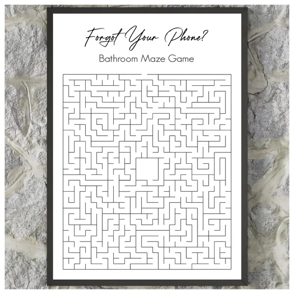 Maze Puzzle Bathroom Decor Art Print