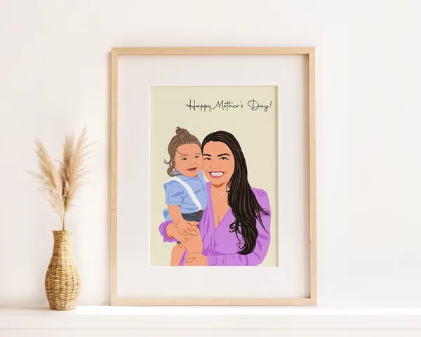 Custom Family Portrait From Photo, Wall Art Print