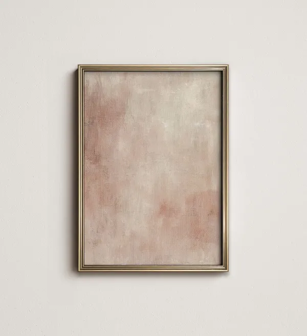 Neutral Blush Abstract Art Print, Dining Room Decor