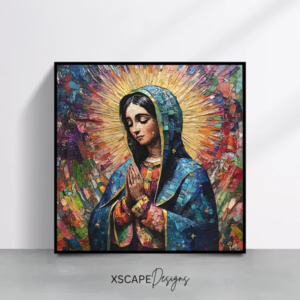 Our Lady Of Guadalupe Mosaic Art Print, Catholic