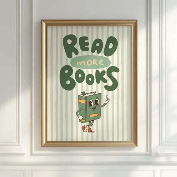 Read More Books Classroom Wall Decor Art Print