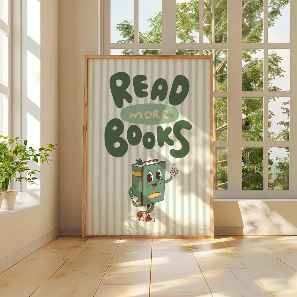 Read More Books Classroom Wall Decor Art Print - Image 3