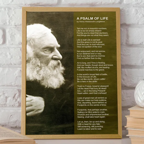A Psalm of Life, Henry Wadsworth Longfellow Art Print