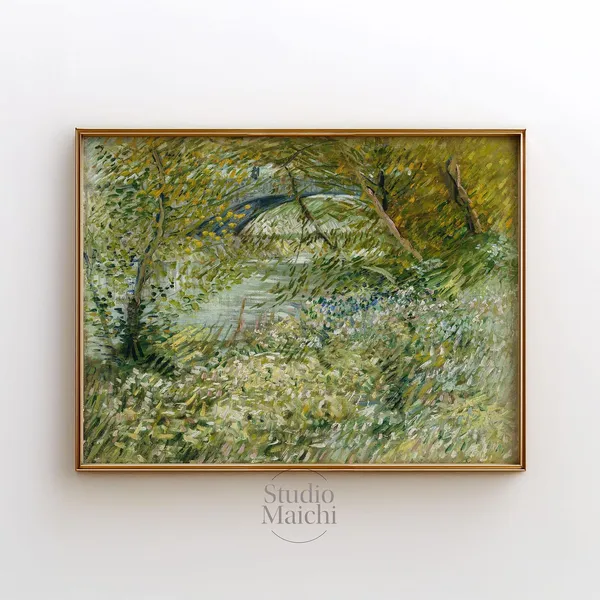 Van Gogh-Inspired Botanical Floral Decor Art Print